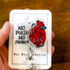 No Pulse no Problem ID Holder Cardiologist Badge Reel, Nurse Badge Reel, Retractable id Holder, Interchangeable