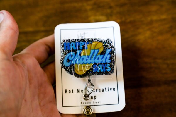 Happy Challah Days, Hanukkah Badge Reel, Nurse Badge Reel, Retractable ID Holder, Interchangeable, menorah, hanukkah gift