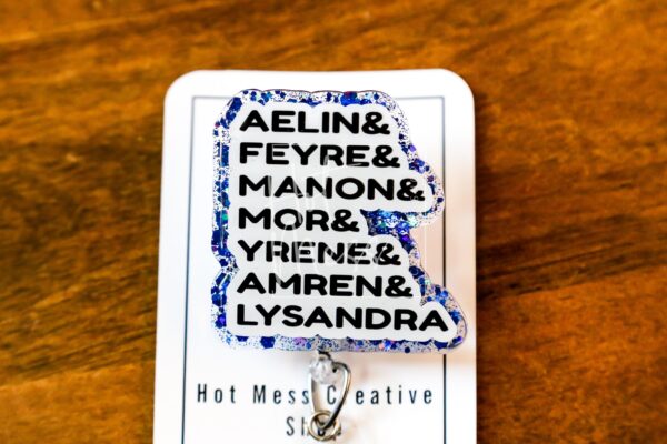 The Ladies of the Massaverse Badge Reel, Librarian Lanyard, Retractable Badge Reel, Interchangeable Badge Reel, Book Lovers, Booktok, ACOTAR