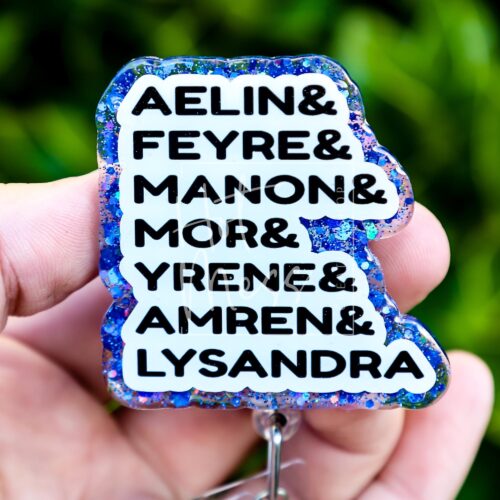 The Ladies of the Massaverse Badge Reel, Librarian Lanyard, Retractable Badge Reel, Interchangeable Badge Reel, Book Lovers, Booktok, ACOTAR