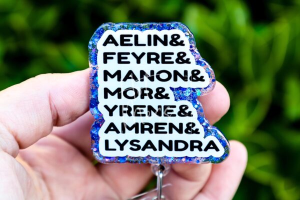 The Ladies of the Massaverse Badge Reel, Librarian Lanyard, Retractable Badge Reel, Interchangeable Badge Reel, Book Lovers, Booktok, ACOTAR