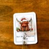 il_fullxfull.7374885357_o3g2 Christmas Highland Cow badge reel, Interchangeable Badge Reel, Cute badge Reel, Teacher ID Holder Nurse Badge Holder, Stocking Stuffer
