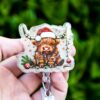 il_fullxfull.7374886863_g1ci Christmas Highland Cow badge reel, Interchangeable Badge Reel, Cute badge Reel, Teacher ID Holder Nurse Badge Holder, Stocking Stuffer