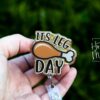 il_fullxfull.7405445073_ckac It's Leg Day Badge Reel, Thanksgiving Badge Reel, Turkey ID Holder, Interchangeable badge reel