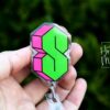 Graffiti s letter Badge Reel, 90's nostalgia Badge Reel, Retractable Badge Reel, Interchangeable Badge Reel