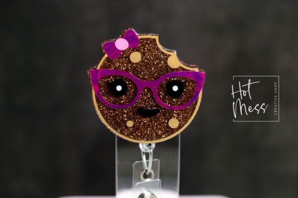 Smart Cookie Badge Reel, Nurse Badge Reel, Office Retractable ID Holder, Teacher Badge Reel, Student Badge Reel