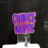 il_fullxfull.7405582259_5eo4 Charge Nurse Funny Glitter Badge reel, badge ID, Retractable ID, Lanyard Badge Holder, Nurse Gift