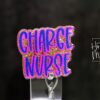 il_fullxfull.7405582295_56zo Charge Nurse Funny Glitter Badge reel, badge ID, Retractable ID, Lanyard Badge Holder, Nurse Gift