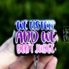 We Listen and we don't judge Badge Reel, Funny Nurse ID Holder, Retractable Badge Reel, Nurse Gift, Interchangeable Lanyard, Work Lanyard