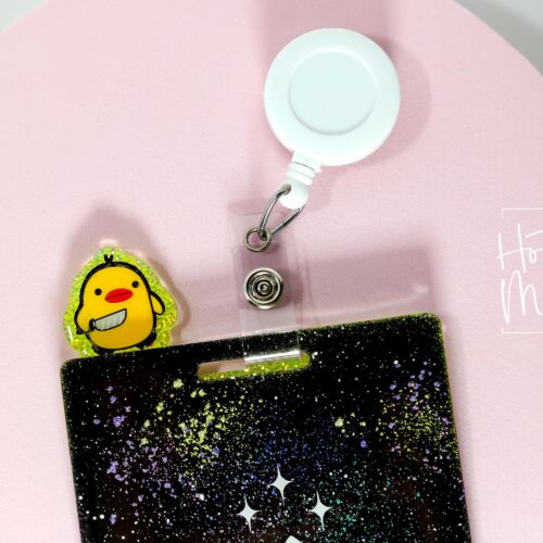 Glitter Badge Topper, Badge accessories. Nurse ID Accessory, Stabby Duck, Badge Buddy topper