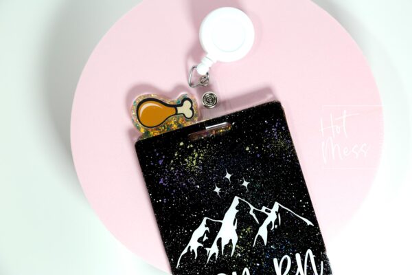 il_fullxfull.7407003127_iizd Glitter Badge Topper, badge accessories. Nurse ID Accessory, Turkey Leg, Badge Buddy topper