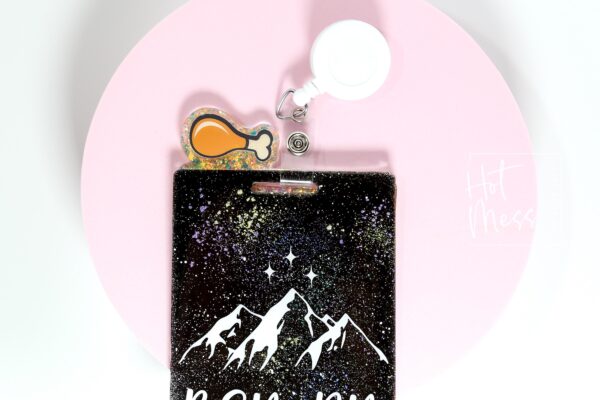 il_fullxfull.7407003883_ba81 Glitter Badge Topper, badge accessories. Nurse ID Accessory, Turkey Leg, Badge Buddy topper