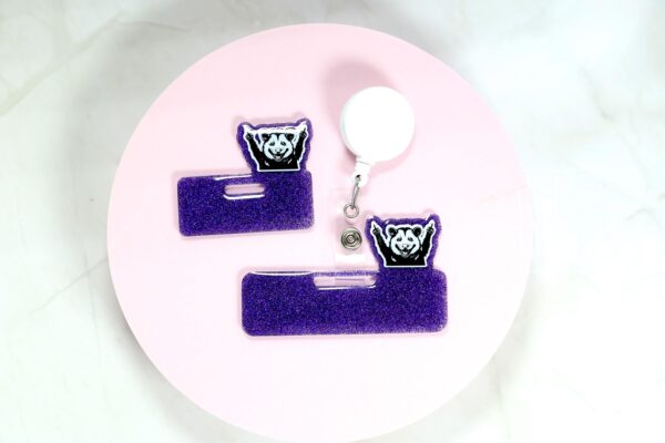 Possum Glitter Badge Topper, badge accessories. Nurse ID Accessory, Badge Buddy topper