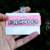 Glitter Custom Personalized Mini Badge Buddy, Hospital ID, Glitter Name Tag Flair