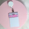 Glitter Custom Personalized Mini Badge Buddy, Hospital ID, Glitter Name Tag Flair