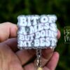 Bit of a mess, Doing my best Funny Badge Reel, Nurse Badge Reel, ID Holder, ICU Nurse, Retractable Badge, Stocking Stuffer