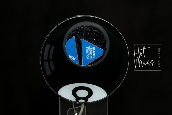 Unmagic Eight Ball Badge Reel, Shaker Badge Reel, RN id Holder, Retractable Acrylic Badge Reel, Nurse Gift, Funny Badge Reel