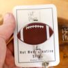No Glitter Football Badge Reel, Football Coach Gift, Sports coach ID Holder