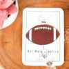 No Glitter Football Badge Reel, Football Coach Gift, Sports coach ID Holder