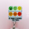 It Only goes to 10 badge reel, Pain Scale ID Holder