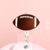 No Glitter Football Badge Reel, Football Coach Gift, Sports coach ID Holder