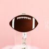 No Glitter Football Badge Reel, Football Coach Gift, Sports coach ID Holder