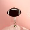 No Glitter Football Badge Reel, Football Coach Gift, Sports coach ID Holder
