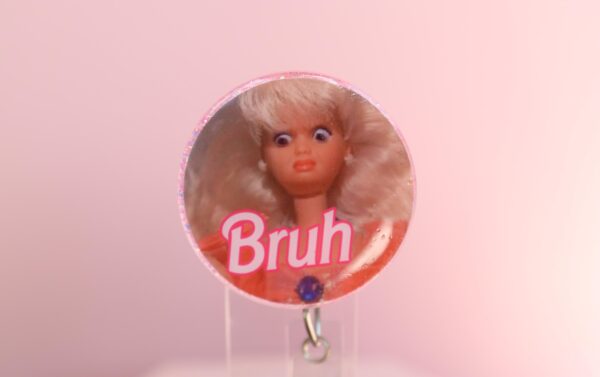 il_fullxfull.7474535077_6fsd Bruh Badge Reel, Funny Badge reel, RN ID Holder, Retractable Acrylic Badge Reel, Nurse Gift, Night Shift, Office Worker